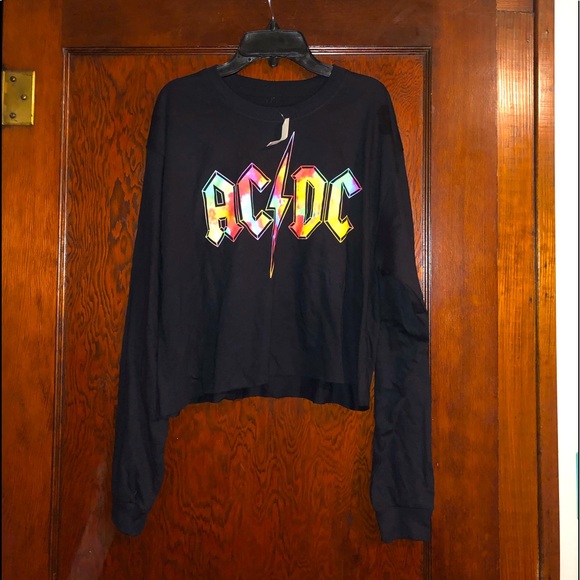 AC/DC Tops - AC/DC long sleeve crop tee
